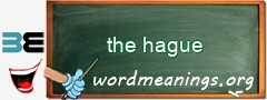 WordMeaning blackboard for the hague